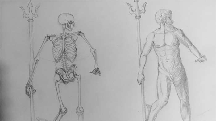 Drawing by Ann Marie, Anatomy Master Class student