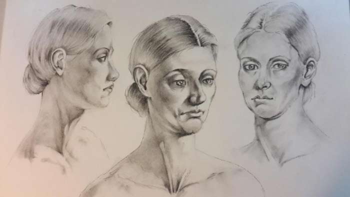 Study of Three Faces